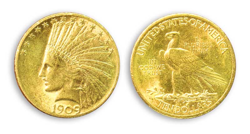 10 Dollars GOLD - 1909