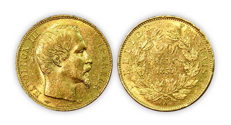 20 Francs GOLD Napoléon - 1857